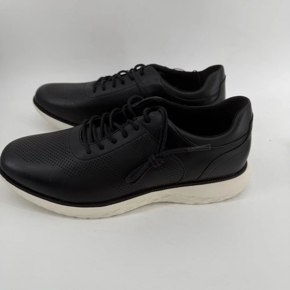Perry Ellis Portfolio Mens Black Perforated Dress Sneakers Ultra Foam 13 1904710